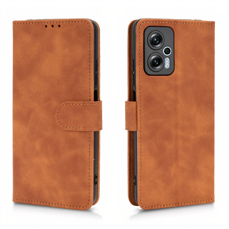 Leatherette flip case with card holder and strap for Huawei P