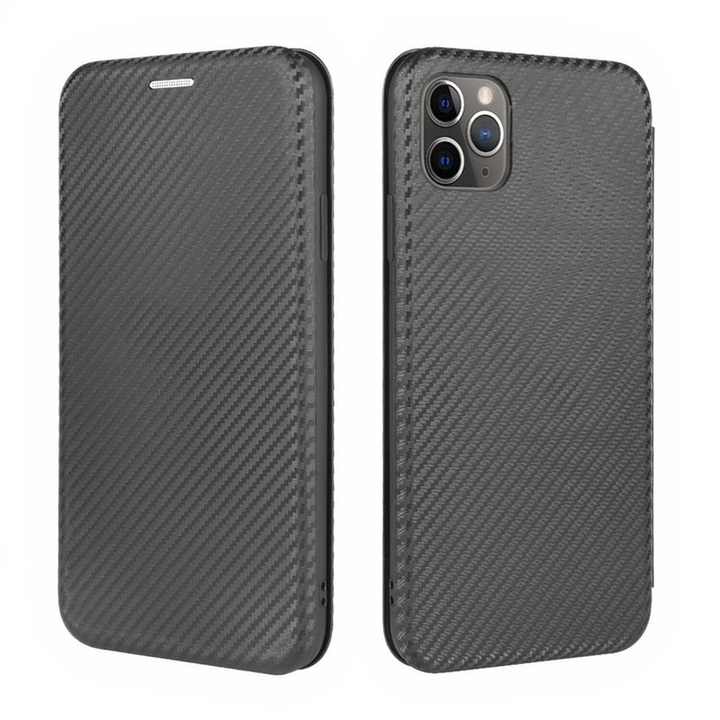 iPhone Magnetic Carbon Fiber Style Flip Case