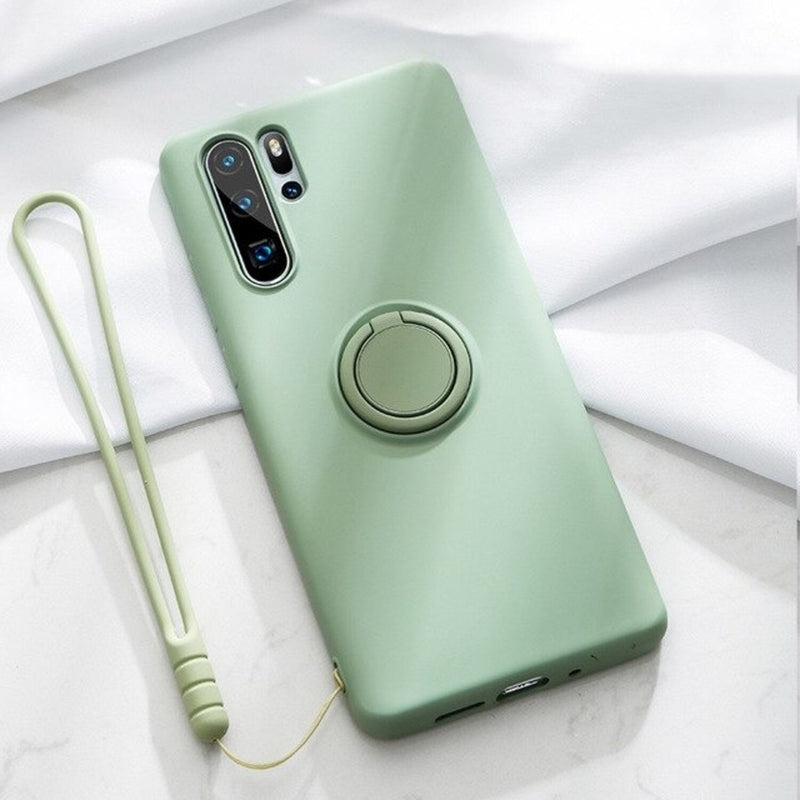 Soft Silicone Huawei Mate Case with Ring Stand