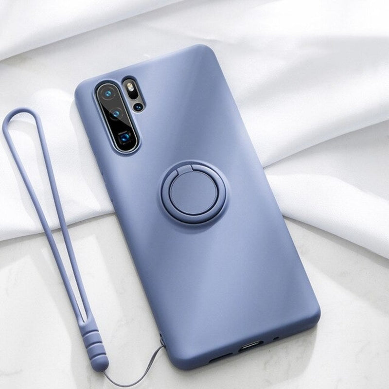 Soft Silicone Huawei P Case with Ring Stand