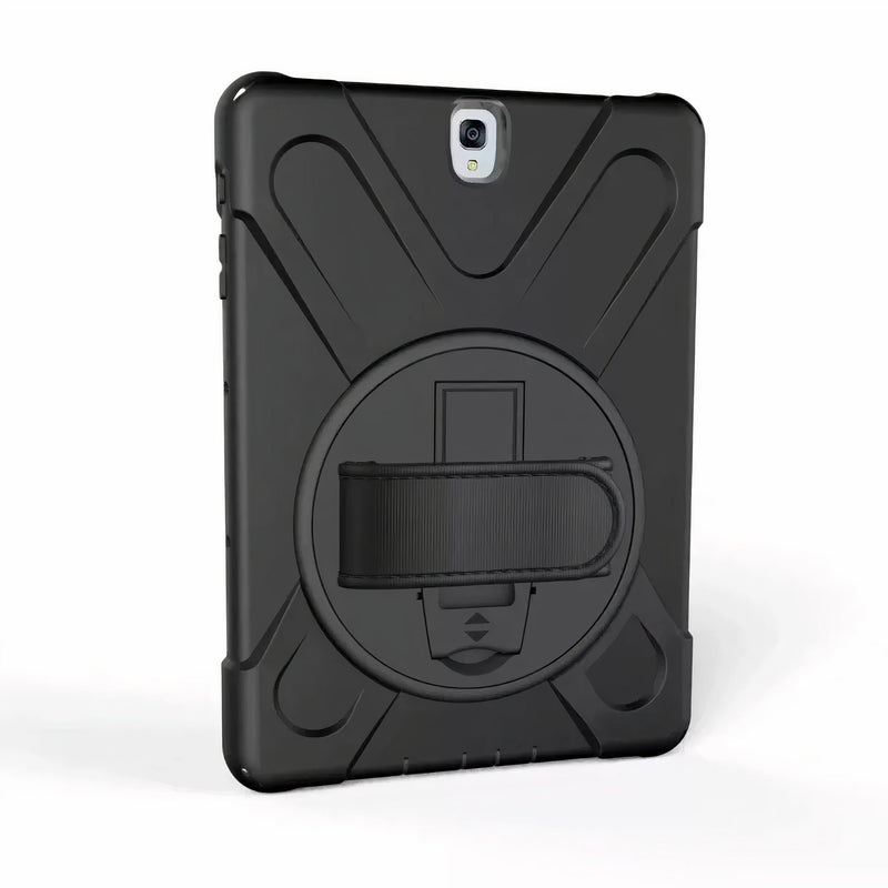 Integral anti-shock case with handle and shoulder strap for Samsung Galaxy Tab S