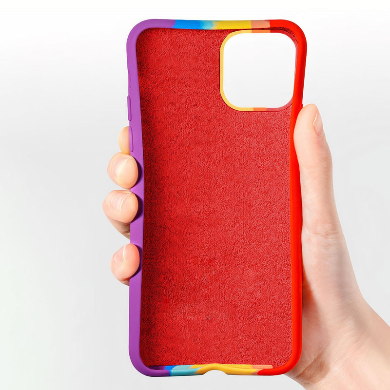 Silicone rainbow shell for iPhone