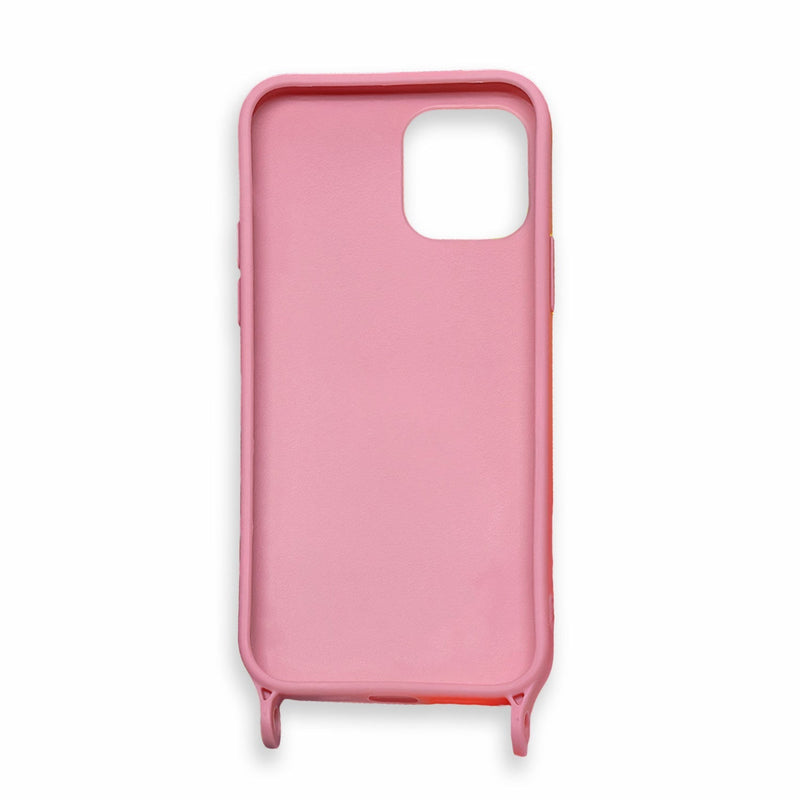 Ultra thin silicone touch iPhone case with carabiner strap