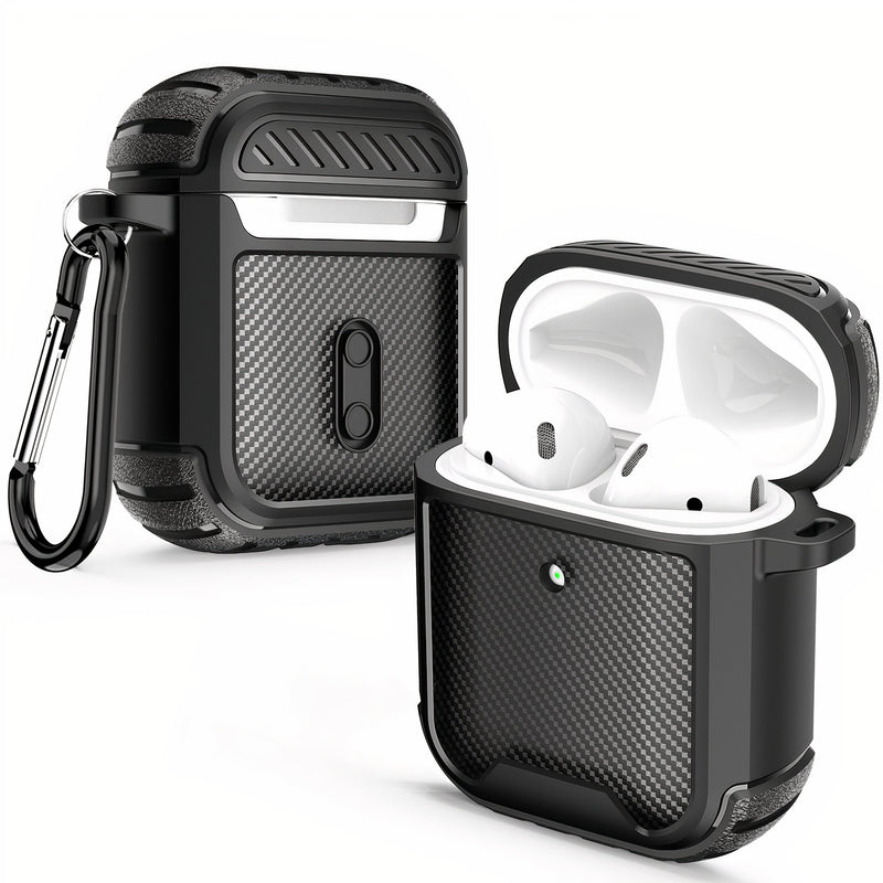 Carbon fiber pattern shock shield shell for AirPods