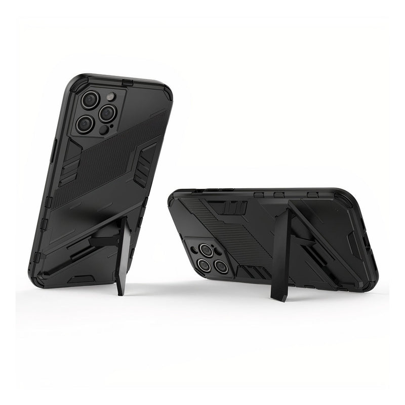 Shockproof armor case for iPhone with integrated kickstand