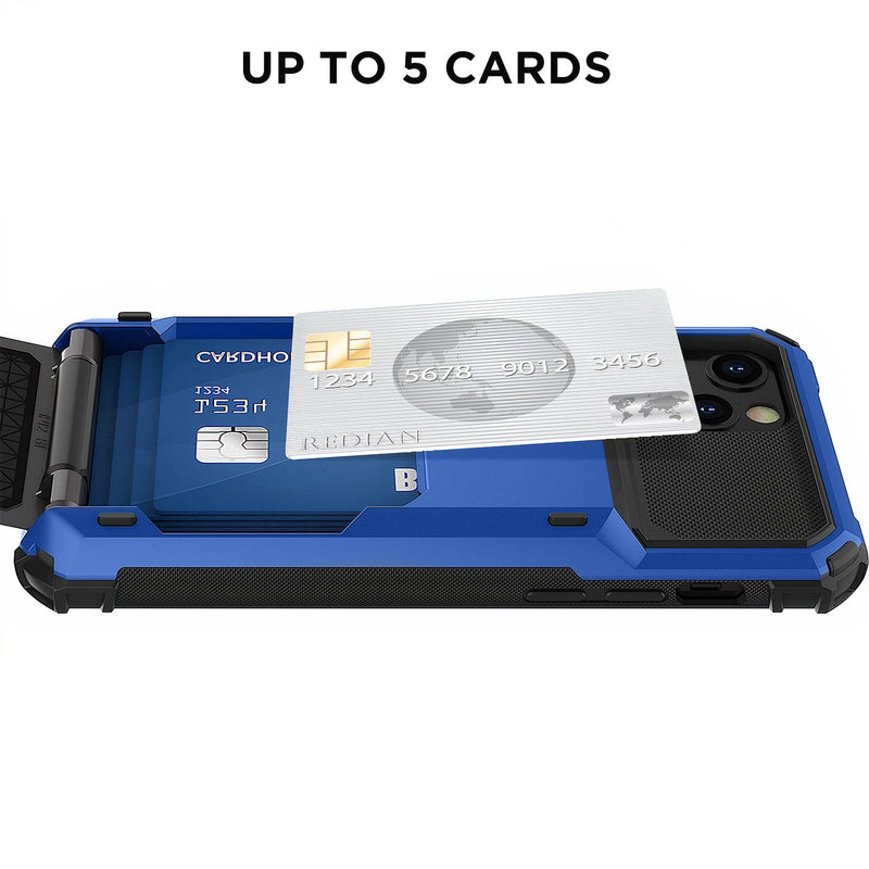 Deluxe metal hard case for iPhone with card holder