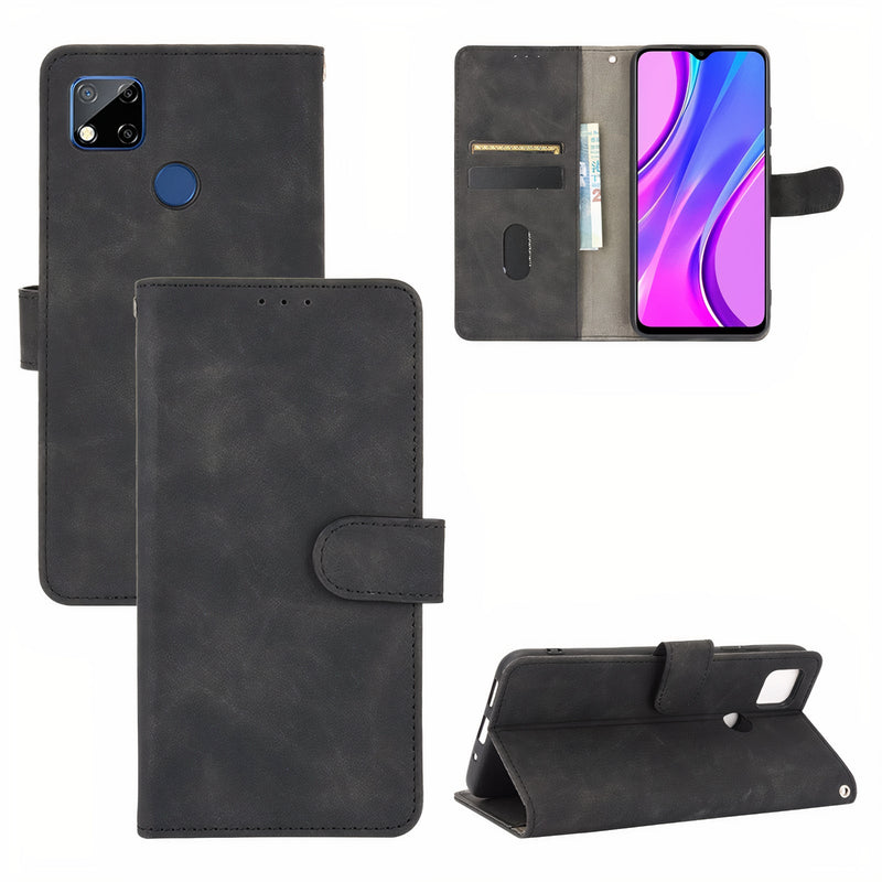 Leatherette flip case with card holder and strap for Huawei Y