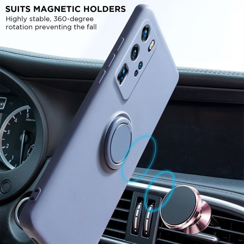 Soft Silicone Samsung Galaxy S Case with Ring Stand