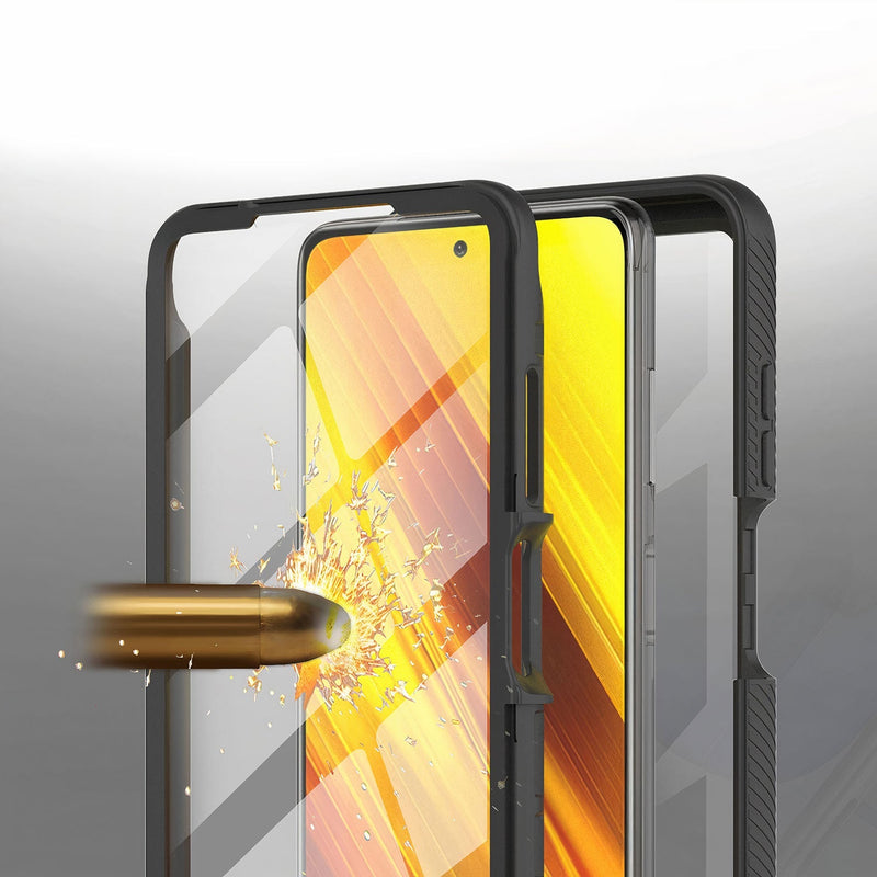 Clear two-piece rugged outer shell for Xiaomi Poco