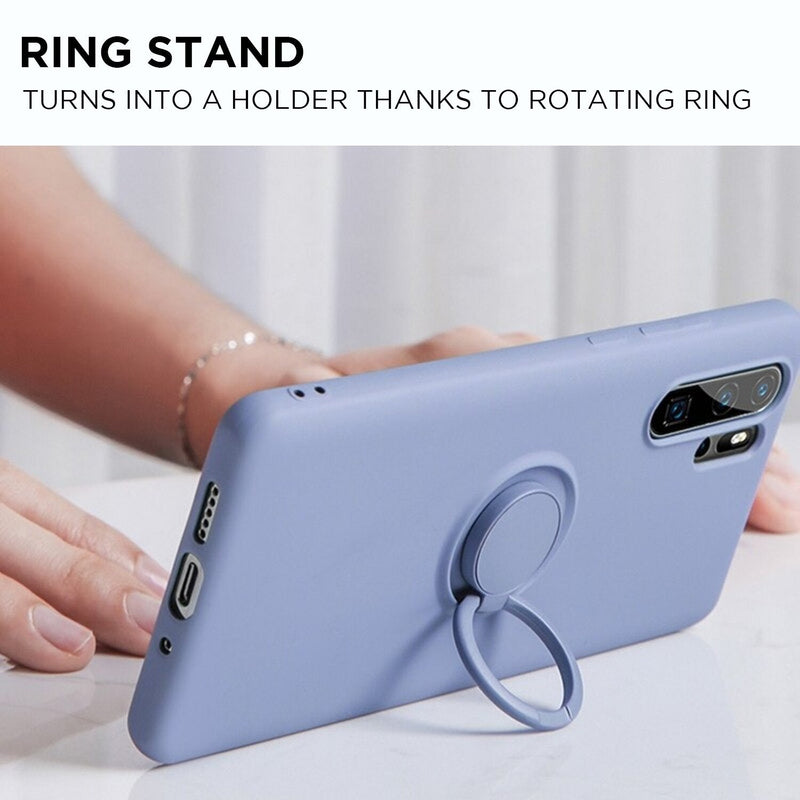 Soft Silicone Samsung Galaxy Note Case with Ring Stand