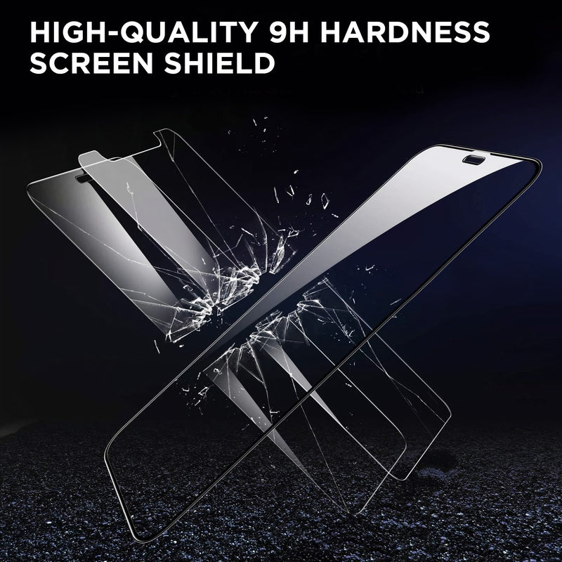 Black Rimmed Tempered Glass iPhone Screen Protector