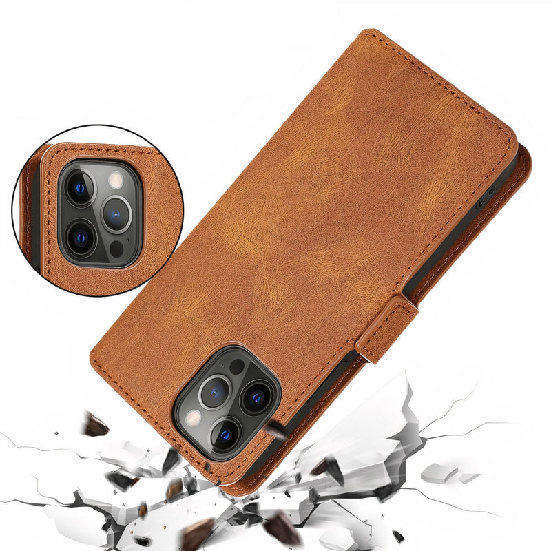 Classic leatherette flip case with card holder for iPhone
