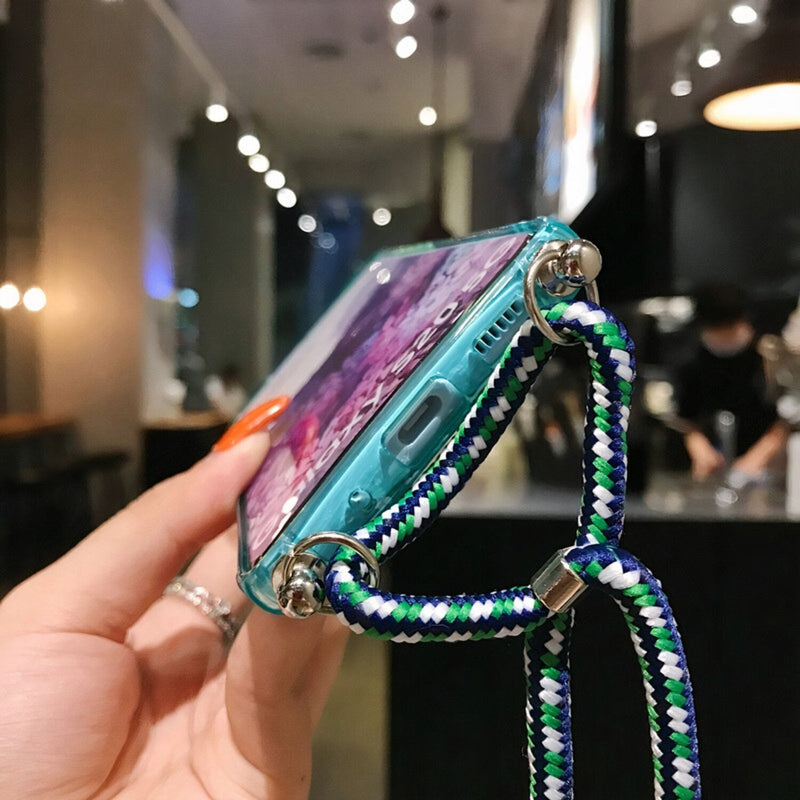 Colored Samsung Galaxy A Case with Braided Lanyard Strap