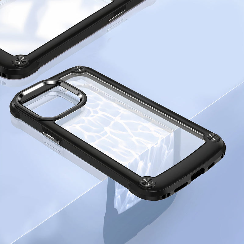 Shockproof transparent armor iPhone case