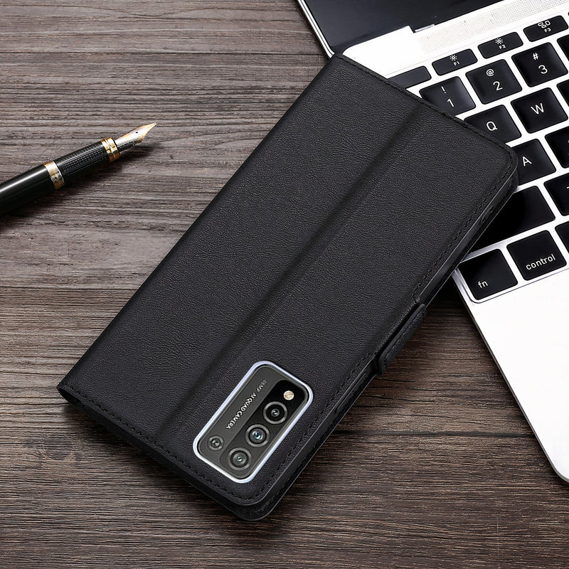Artificial leather case with flap and card holder for Huawei P