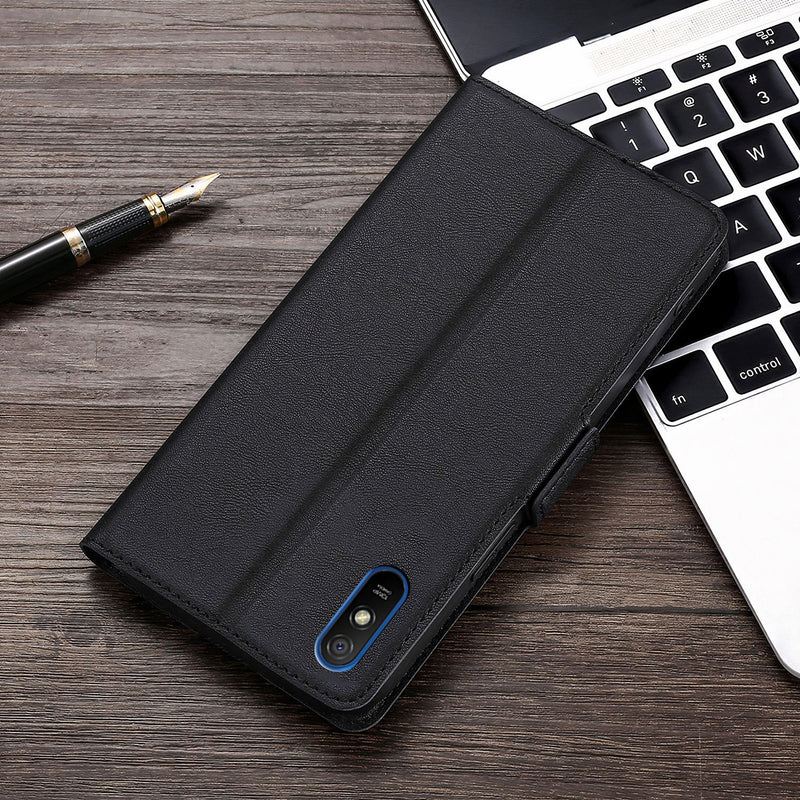 Artificial leather case with flap and card holder for Xiaomi Redmi