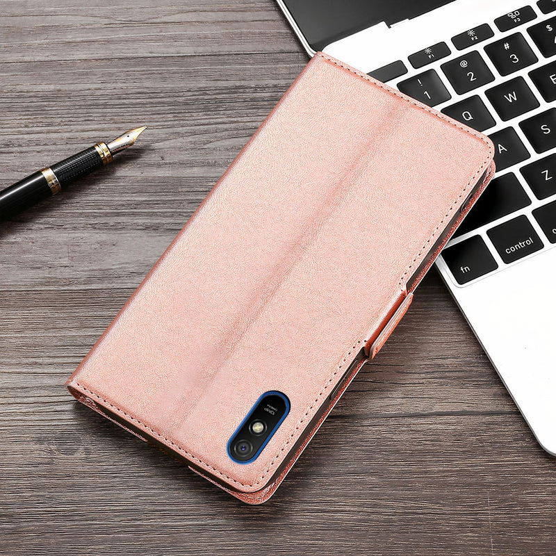 Artificial leather case with flap and card holder for Xiaomi Poco