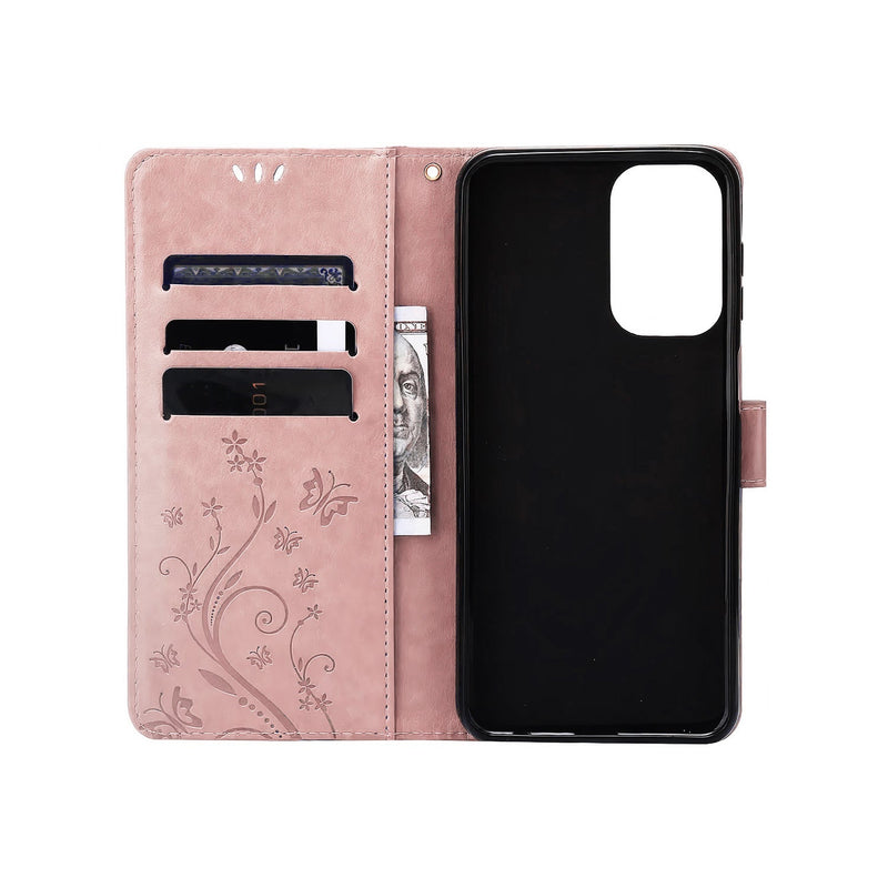 Shiny leatherette case with card holder and strap for Samsung Galaxy S