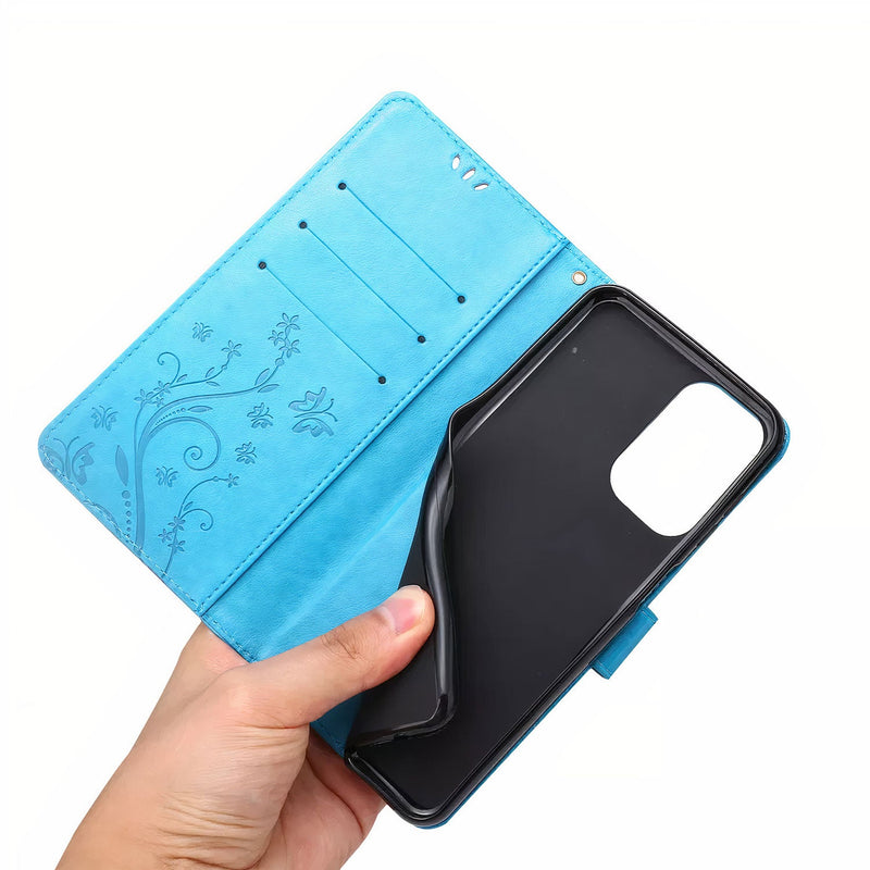 Shiny leatherette case with card holder and strap for Huawei Y