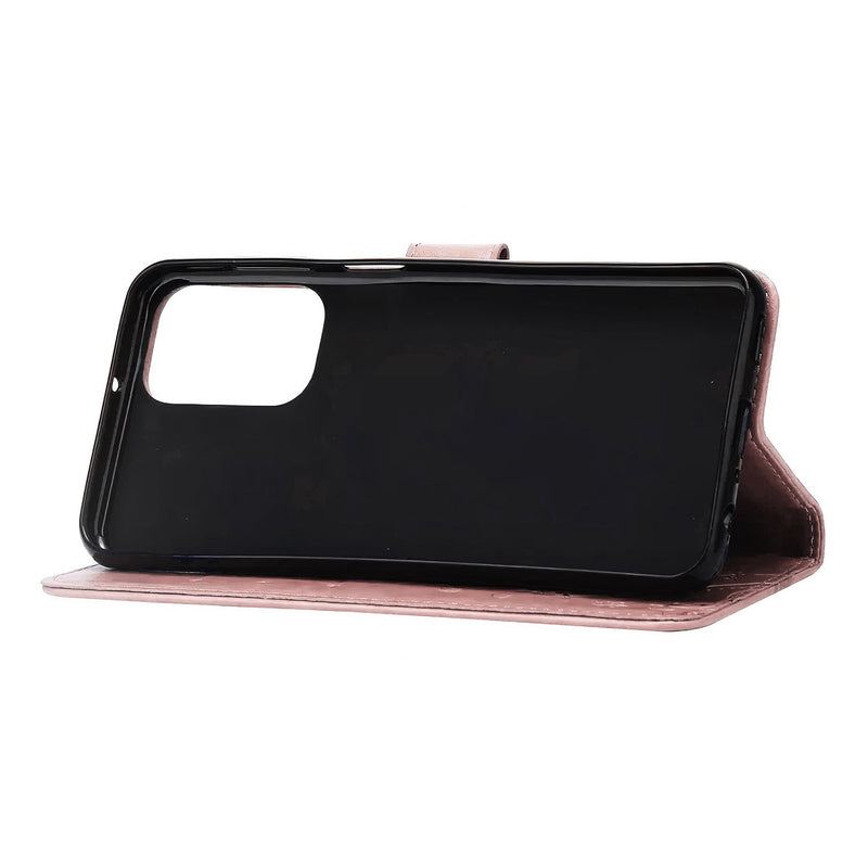 Shiny leatherette case with card holder and strap for Samsung Galaxy M