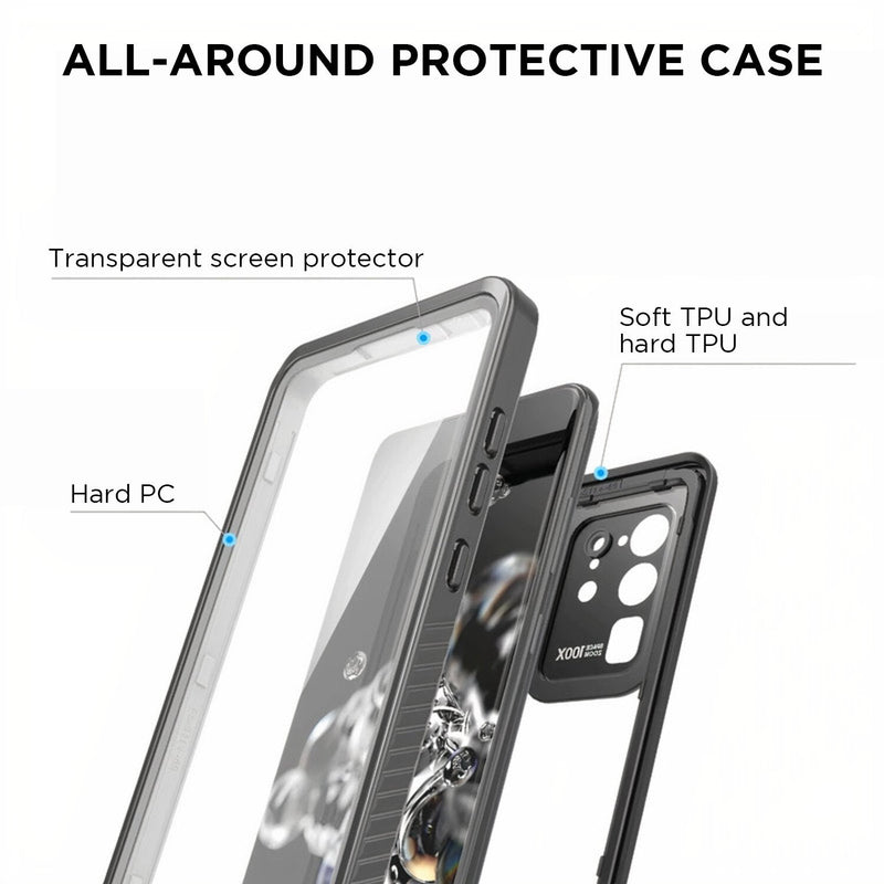 Full Body Waterproof Samsung Galaxy Note Case for depths up to 6.6 ft (2 meters)