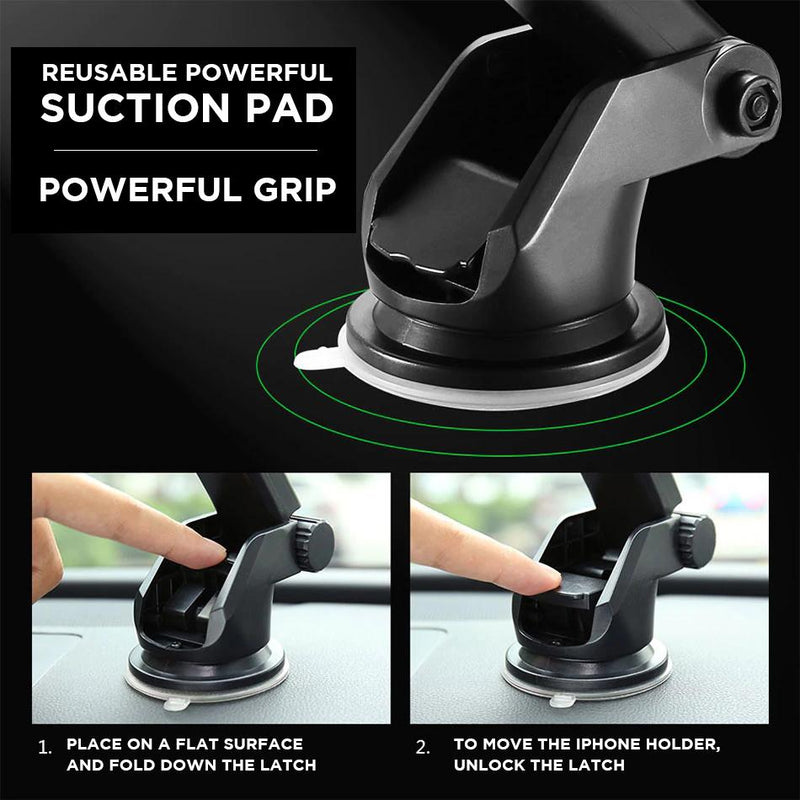 Adjustable Arm Car iPhone Holder with suction pad
