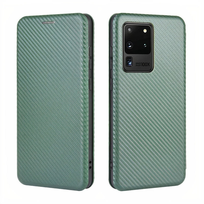 Samsung Galaxy Note Magnetic Carbon Fiber Style Flip Case