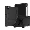 Integral anti-shock case for iPad with integrated kickstand
