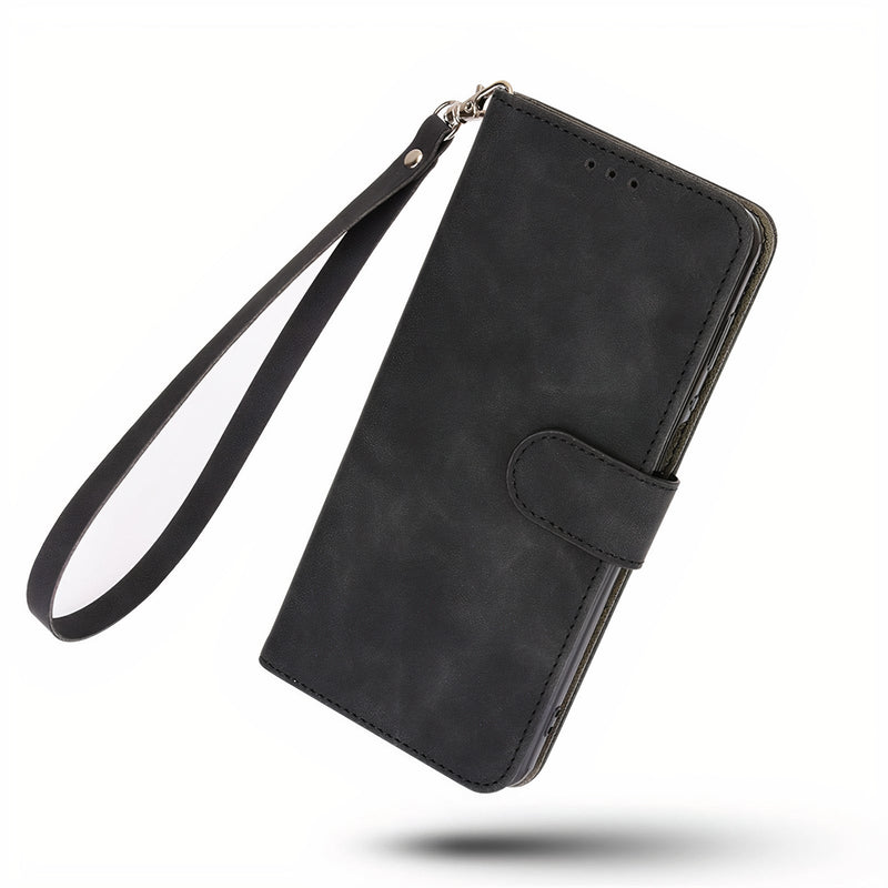Leatherette flip case with card holder and strap for Xiaomi Series