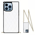 iPhone case with luxurious quilted effect and refined strap