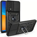 Shockproof armor case with sliding camera protection for Huawei P