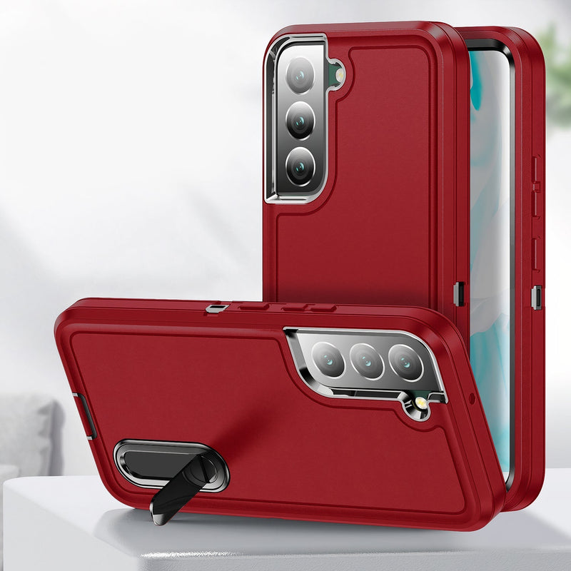 Samsung Galaxy S three-piece hybrid case with front frame protection and kickstand