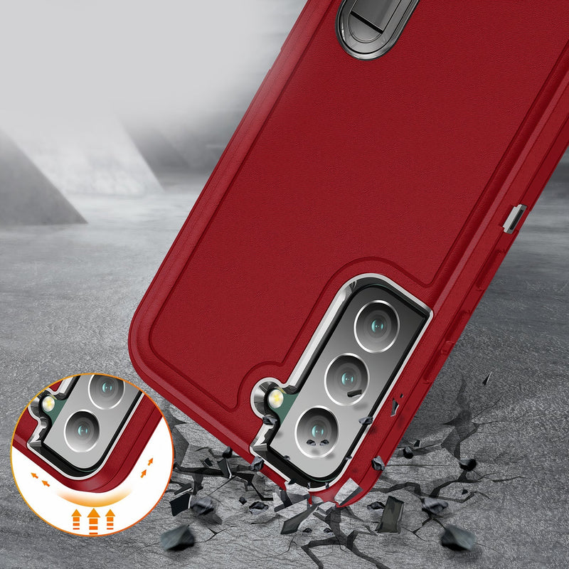 Samsung Galaxy S three-piece hybrid case with front frame protection and kickstand