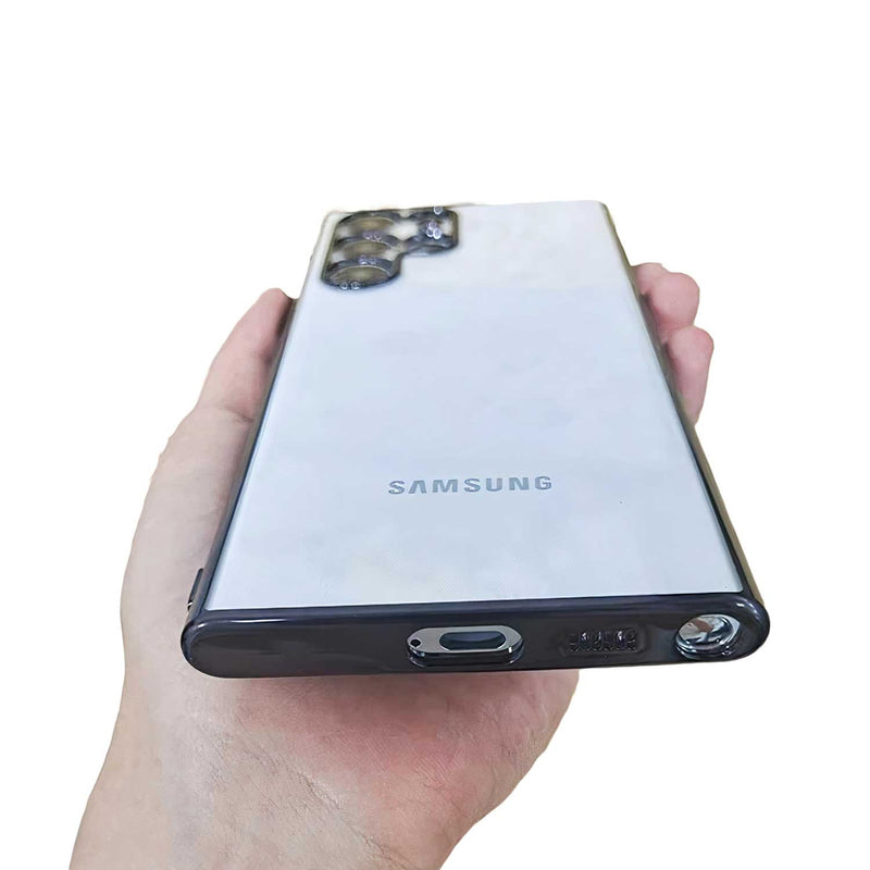 Ultra thin transparent shell with metallic edges for Samsung Galaxy A