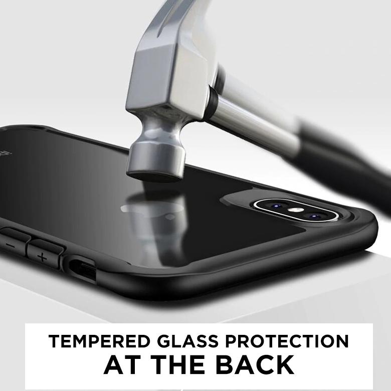 case for iphone with tempered glass at the back