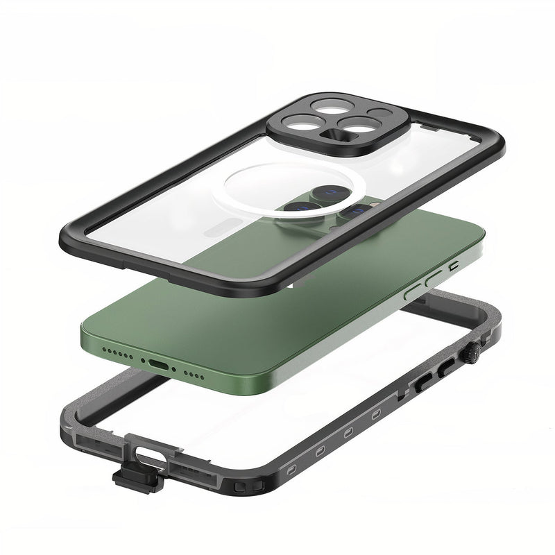 MagSafe-compatible iPhone case, waterproof to a depth of 2 meters