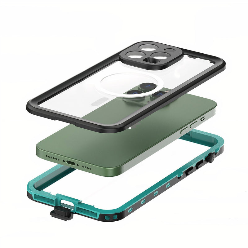 MagSafe-compatible iPhone case, waterproof to a depth of 2 meters