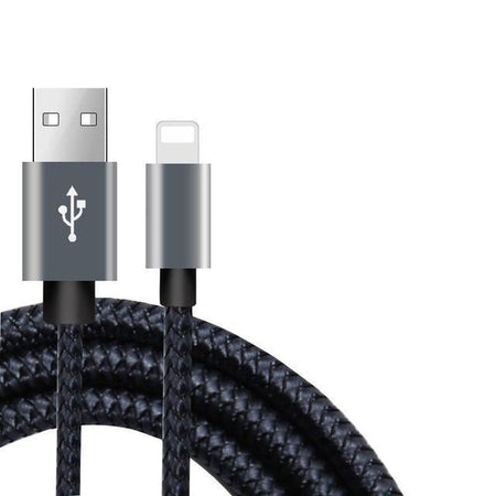 USB to Lightning Colored Braided Nylon Cable 7.8 in/3.3 ft/6.6 ft/9.8 ft