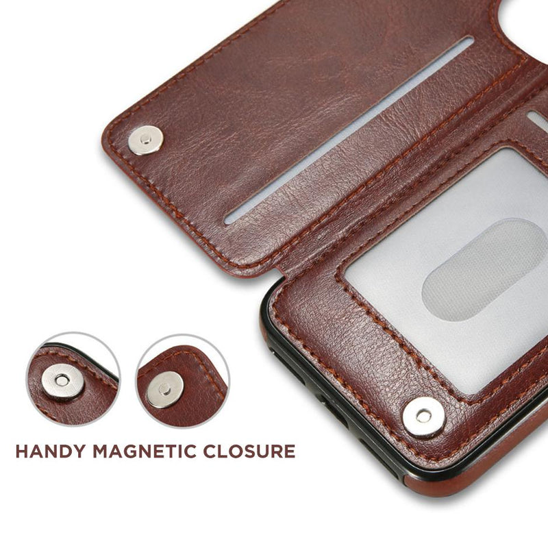 wallet iphone case with magnetic closure
