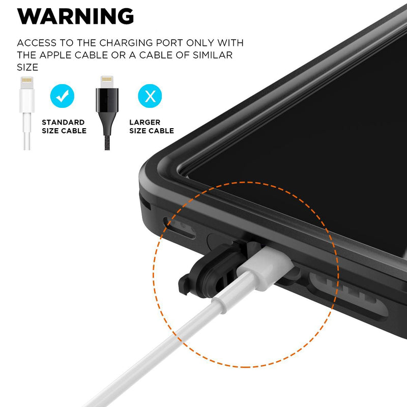 waterproof case with charging port